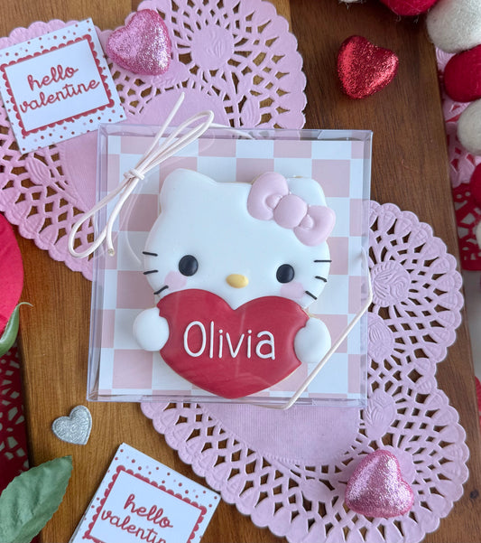 Hello Valentine Personalized Cookie